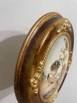 Quadretto ovale con angeli