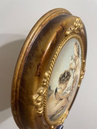 Quadretto ovale con angeli