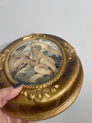 Quadretto ovale con angeli