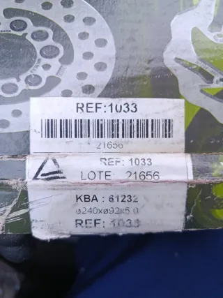 Disco de Freno NG 1033 Ø240 X Ø92 X 5