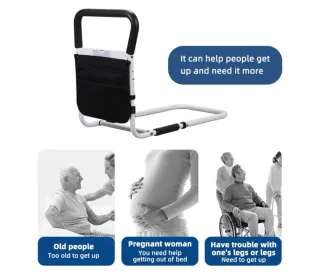 Barrera de cama de seguridad con luz y bolsa.