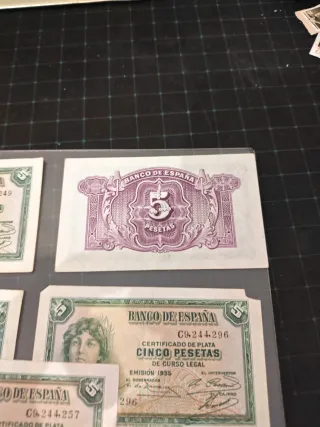 11 Billetes 5 Pesetas Banco de España 1935