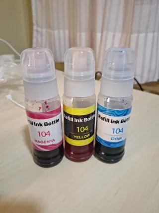 5 Botellas Tinta Epson 104