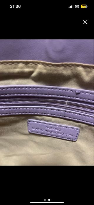 Bolso Valentino Lila Acolchado Mediano