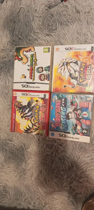 Lote 4 cajas Juegos Nintendo DS/3DS Pokemon y Mari