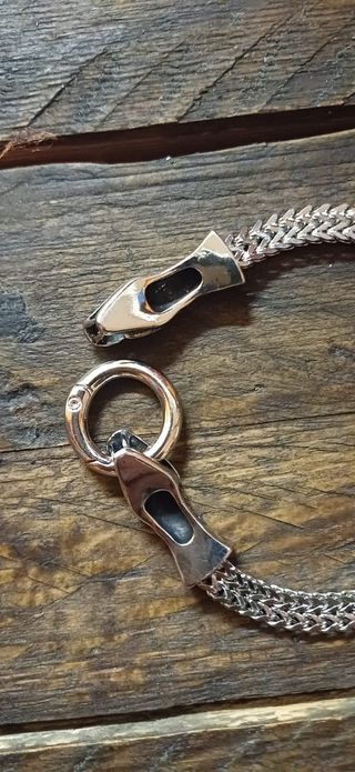 Pulsera vikinga serpientes cierre aro acero