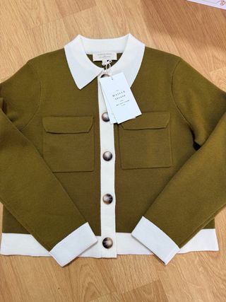 Cárdigan Sezane verde oliva