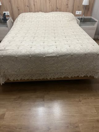 Cubierta de cama hecha a mano de hilo egipcio