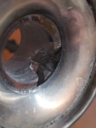 Bottiglia antica in cristallo e Argento 925