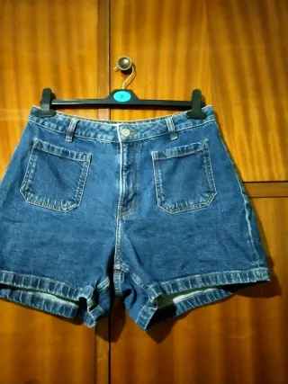 Shorts vaqueros azules de Mango mujer