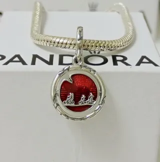 Pandora Charm Colgante Verde y Rojo