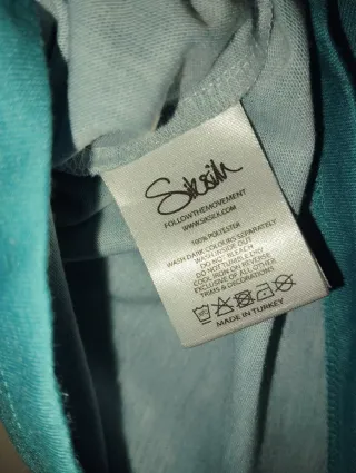 Camiseta SikSilk degradado negro/turquesa