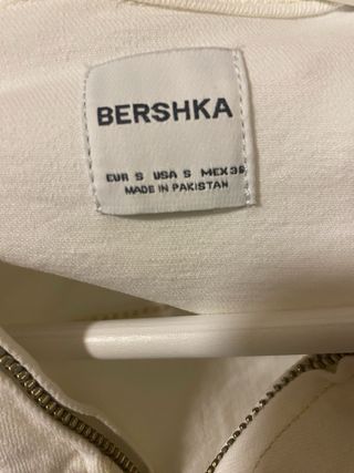 Mono vaquero blanco Bershka