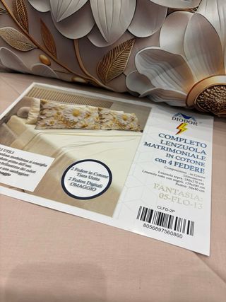 Completo Lenzuola Matrimoniale Cotone 4 Federe