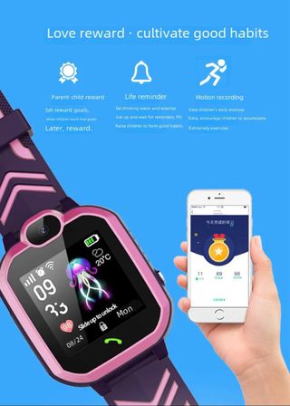 Reloj Inteligente Niña Rosa/Morado