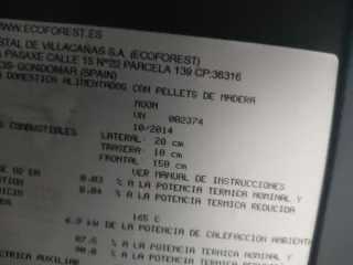 Chimenea de Pellets Negra