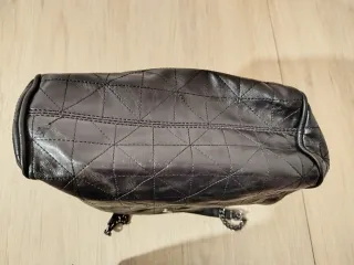 Bolso Tote Zara Cadena Cuero Sintético Negro