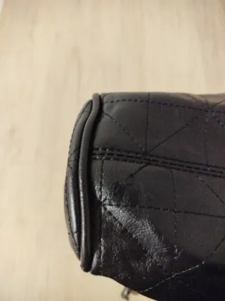 Bolso Tote Zara Cadena Cuero Sintético Negro