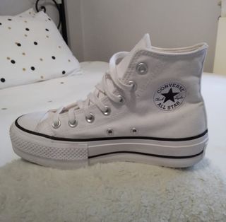 Converse plataforma blancas talla 36.5 / 40 EU