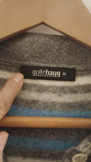 Jersey rayas azul y gris talla 38