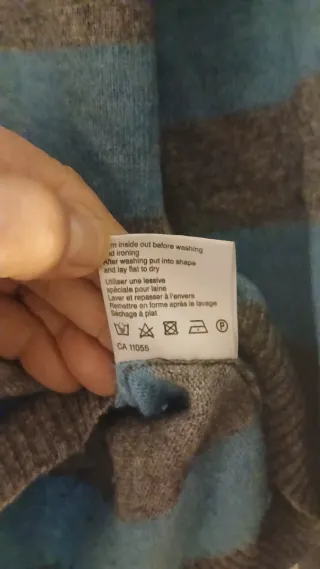 Jersey rayas azul y gris talla 38