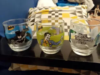 3 Vasos Colección Dibujos Animados