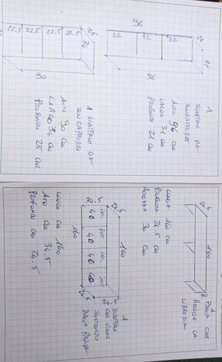 Libreria componibile rossa