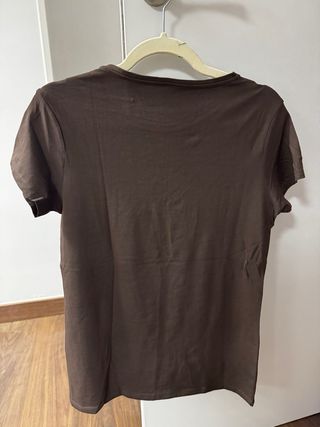 Camiseta Primark Manga Corta Talla M Marrón