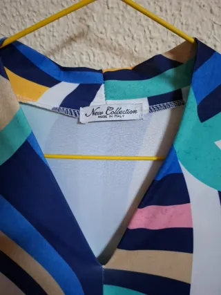 Vestido manga francesa estampado