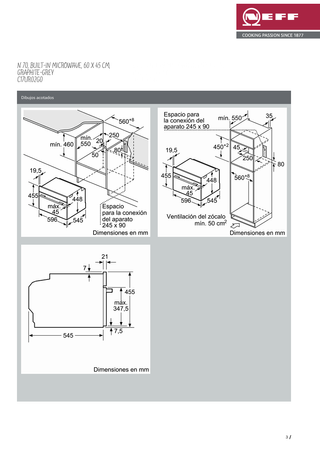 Microondas compacto Neff C17UR02G0
