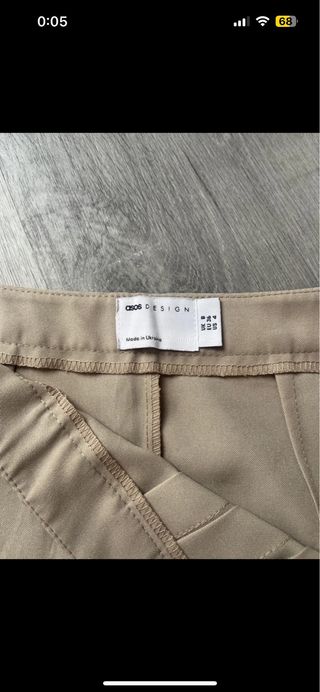 Falda ASOS Beige Plisada Talla S