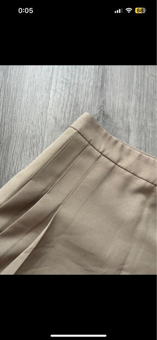 Falda ASOS Beige Plisada Talla S