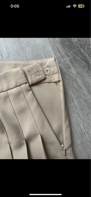 Falda ASOS Beige Plisada Talla S