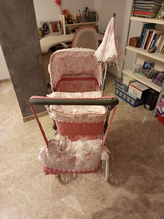Carrello per bambole Inglesina rosa