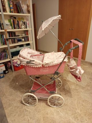 Carrello per bambole Inglesina rosa