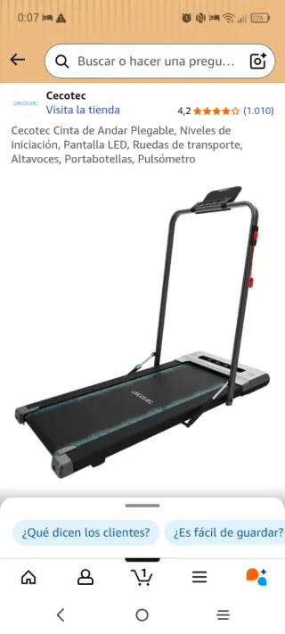 Cinta de andar Cecotec plegable