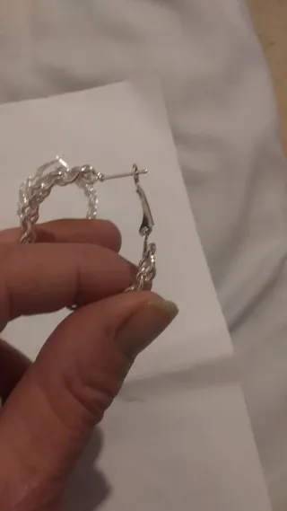 Pendientes Aro Plata Trenzada