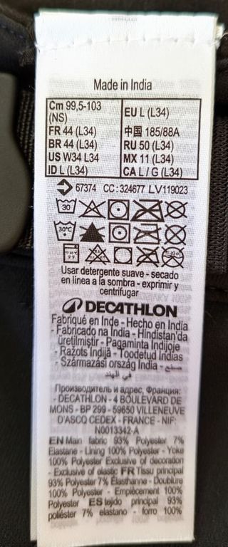 Pantalón Montaña Hombre Quechua SH500 Talla 42