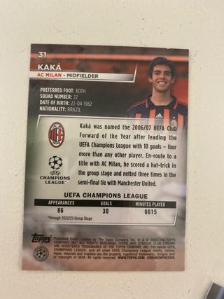 Lote 5 Cartas Topps Champions League