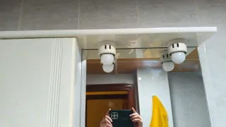 Espejo con armario para baño y bombillas de led
