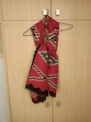 Sciarpa foulard con stampa etnica