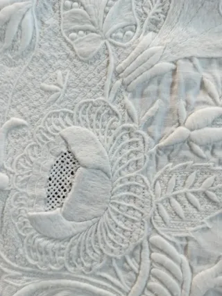 Lenzuola ricamo antico lino mano