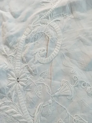 Lenzuola ricamo antico lino mano