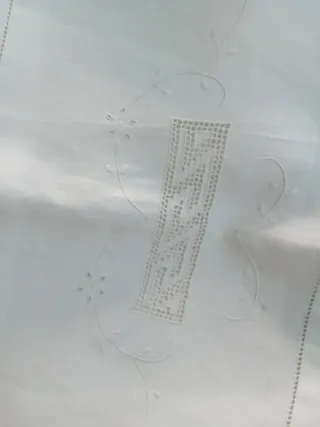 Lenzuola ricamo antico lino mano