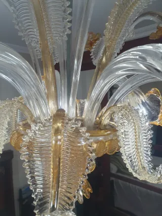 Lámpara de cristal de Murano antigua