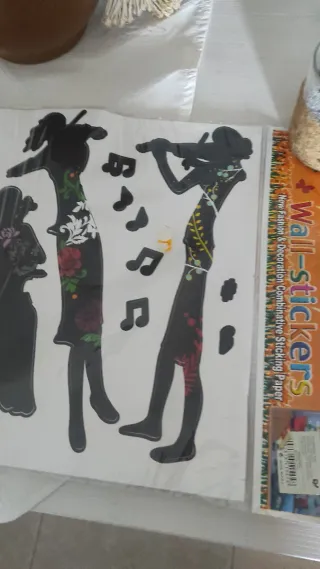 Siluetas adhesivas Musicales Mujeres