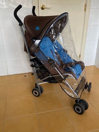 Silla de paseo Maclaren azul y marrón