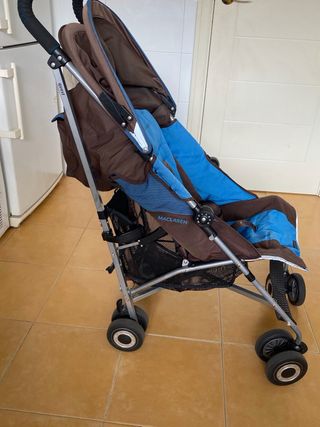 Silla de paseo Maclaren azul y marrón