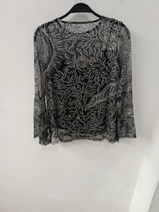 Blusa Desigual Estampada Manga Larga