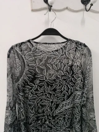 Blusa Desigual Estampada Manga Larga